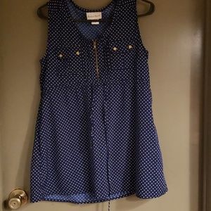 Maternity navy blue with white heart top